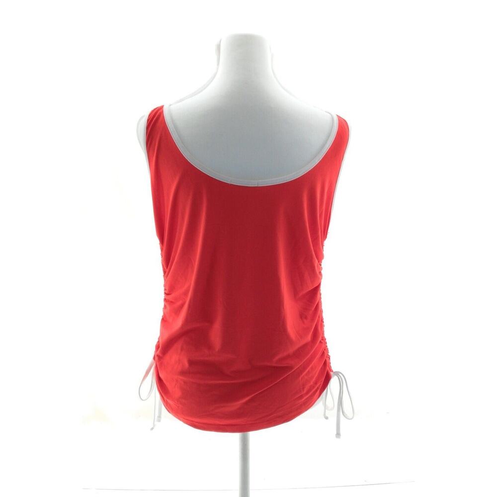 Derek Heart Red Ruched Side Tank Top - Women's Plus Size 3X - Chic Sleeveless - Picture 3 of 3
